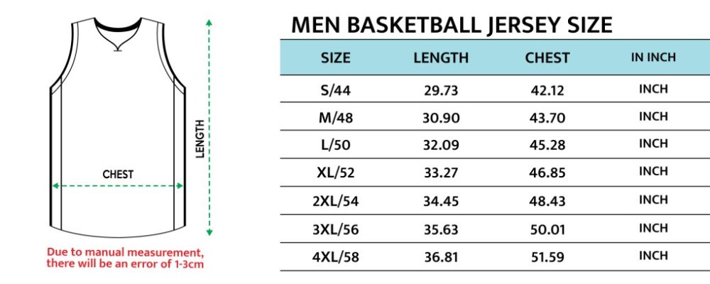 NBA Men Basketball Jersey Size scaled