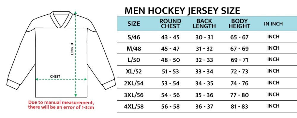 NHL Men Hockey Jersey Size scaled